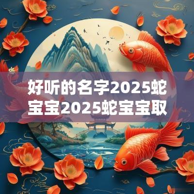 好听的名字2025蛇宝宝2025蛇宝宝取名字大全男孩