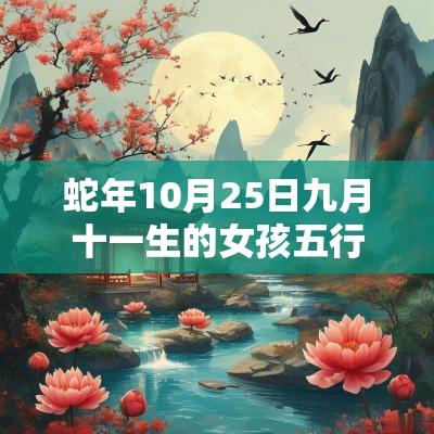 蛇年10月25日九月十一生的女孩五行缺金今日取名宝典