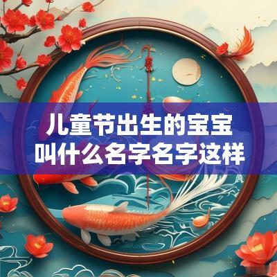 儿童节出生的宝宝叫什么名字名字这样取让孩子永葆童心
