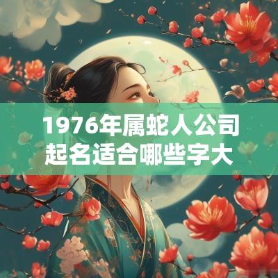 1976年属蛇人公司起名适合哪些字大气得公司名字解析