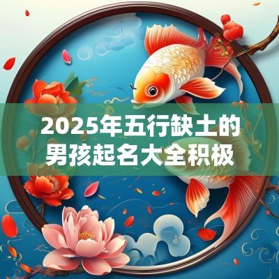 2025年五行缺土的男孩起名大全积极乐观的男宝宝名字