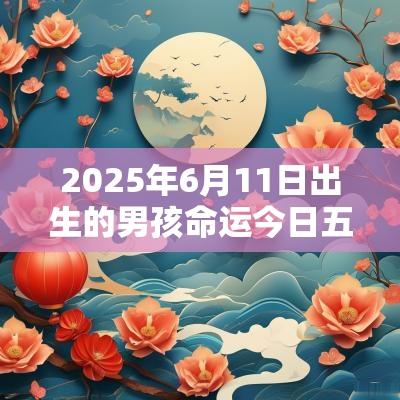 2025年6月11日出生的男孩命运今日五行缺水取名字