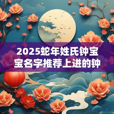 2025蛇年姓氏钟宝宝名字推荐上进的钟姓孩子取名合集