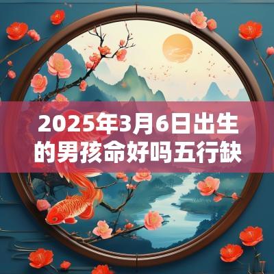 2025年3月6日出生的男孩命好吗五行缺水火吉利取名
