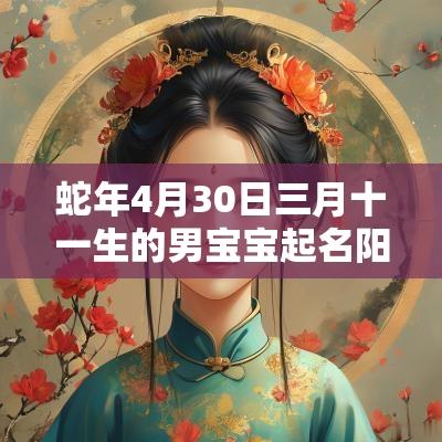 蛇年4月30日三月十一生的男宝宝起名阳光大气的男生名字