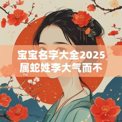 宝宝名字大全2025属蛇姓李大气而不失文雅的小孩起名