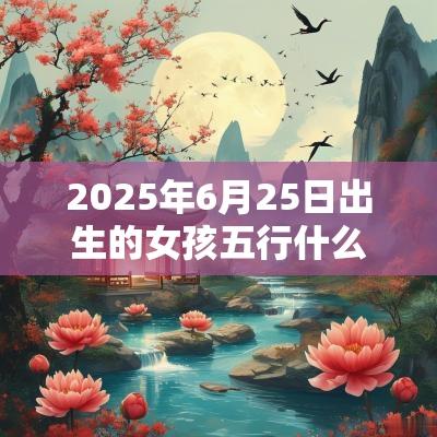 2025年6月25日出生的女孩五行什么命缺水周易取名