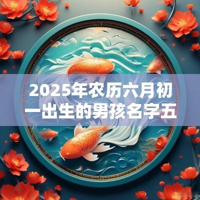 2025年农历六月初一出生的男孩名字五行缺金怎么取名