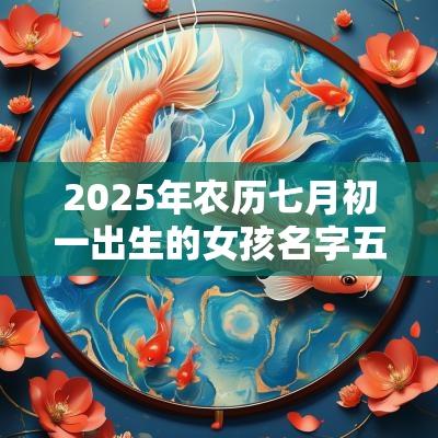 2025年农历七月初一出生的女孩名字五行缺金怎么取名