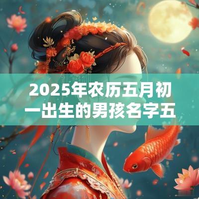 2025年农历五月初一出生的男孩名字五行缺金怎么取名