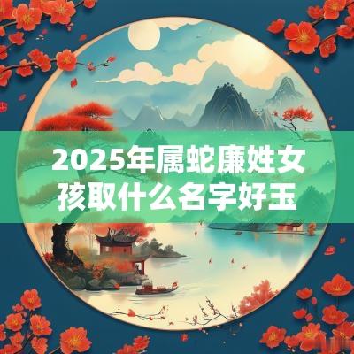 2025年属蛇廉姓女孩取什么名字好玉软花柔的女生取名