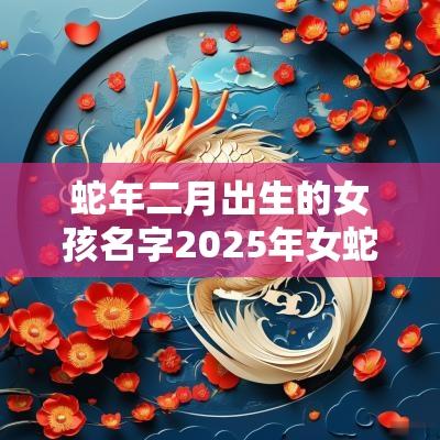 蛇年二月出生的女孩名字2025年女蛇宝宝二月出生名字