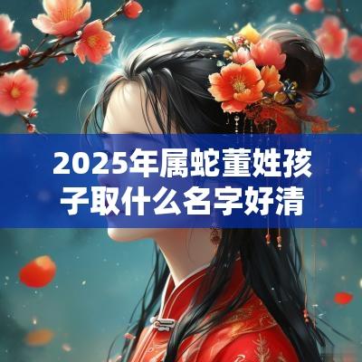 2025年属蛇董姓孩子取什么名字好清秀隽永的宝宝起名