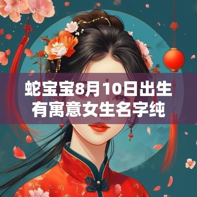 蛇宝宝8月10日出生有寓意女生名字纯洁的女宝宝取名
