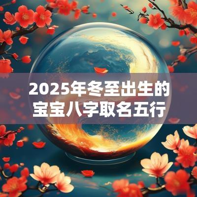 2025年冬至出生的宝宝八字取名五行缺火小孩名字精选