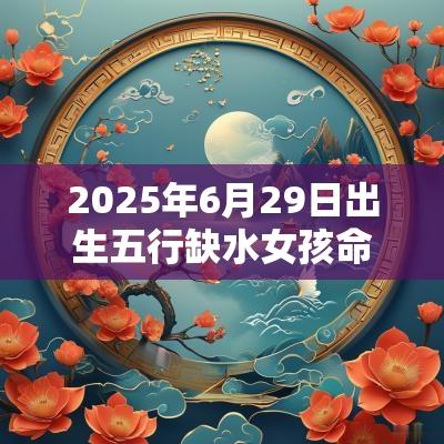 2025年6月29日出生五行缺水女孩命运与八字名字解析