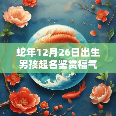 蛇年12月26日出生男孩起名鉴赏福气满满的男宝宝名字