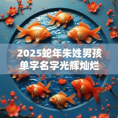 2025蛇年朱姓男孩单字名字光辉灿烂的朱姓男宝宝取名