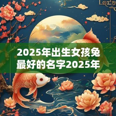 2025年出生女孩兔最好的名字2025年女宝宝取名字