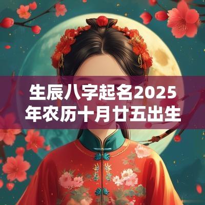 生辰八字起名2025年农历十月廿五出生的孩子命运分析