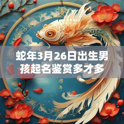 蛇年3月26日出生男孩起名鉴赏多才多艺的男宝宝名字