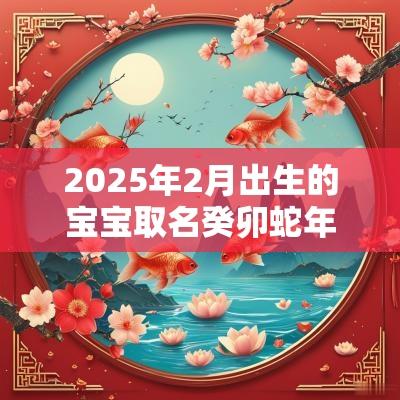 2025年2月出生的宝宝取名癸卯蛇年二月最佳孩子名字