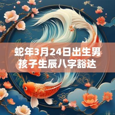 蛇年3月24日出生男孩子生辰八字豁达开朗的男宝宝名字