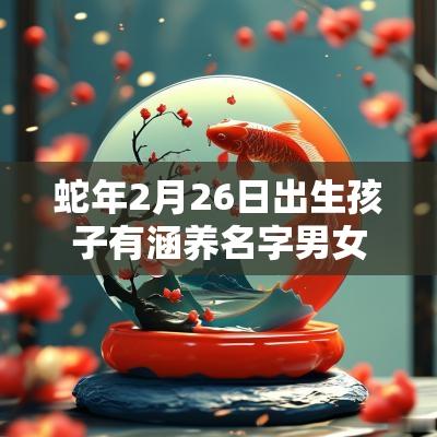 蛇年2月26日出生孩子有涵养名字男女宝宝好听的名字
