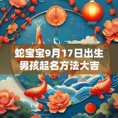 蛇宝宝9月17日出生男孩起名方法大吉大利的男蛇宝宝名字