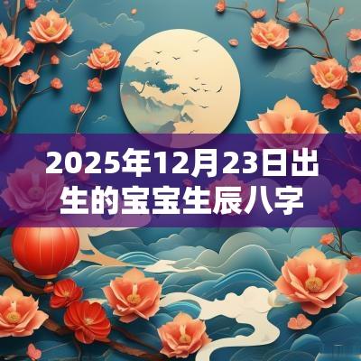 2025年12月23日出生的宝宝生辰八字取名如何改运