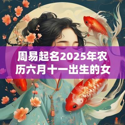 周易起名2025年农历六月十一出生的女孩缺金取名推荐