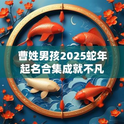 曹姓男孩2025蛇年起名合集成就不凡的曹氏男宝宝名字