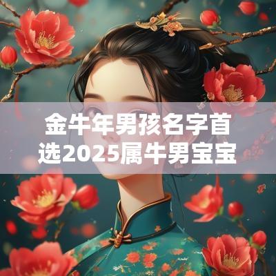 金蛇年男孩名字首选2025属牛男宝宝名字大全带寓意的
