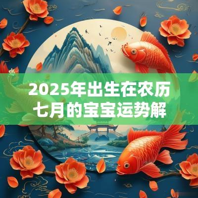 2025年出生在农历七月的宝宝运势解析有助运势的名字