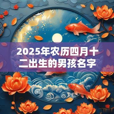2025年农历四月十二出生的男孩名字五行属金怎么取名