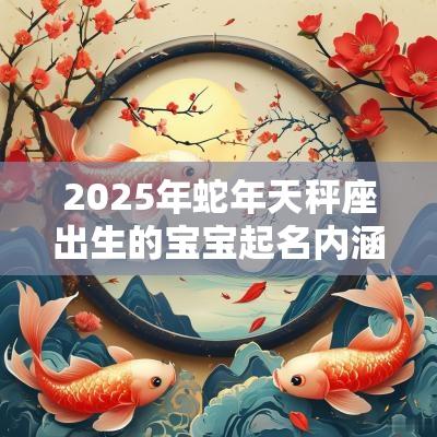 2025年蛇年天秤座出生的宝宝起名内涵深刻的好名字