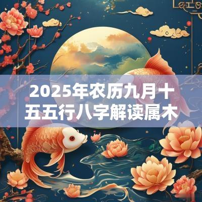 2025年农历九月十五五行八字解读属木的起名宜用字