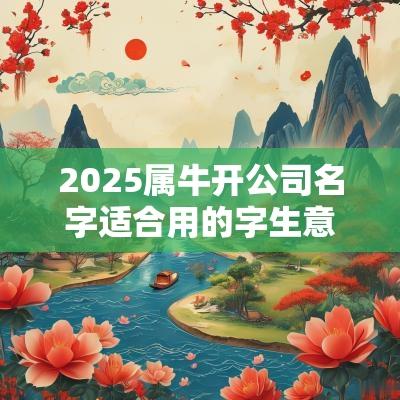 2025属牛开公司名字适合用的字生意红火的名字大全