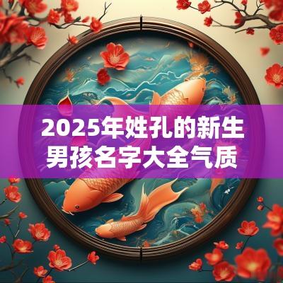 2025年姓孔的新生男孩名字大全气质出众的男孩名字