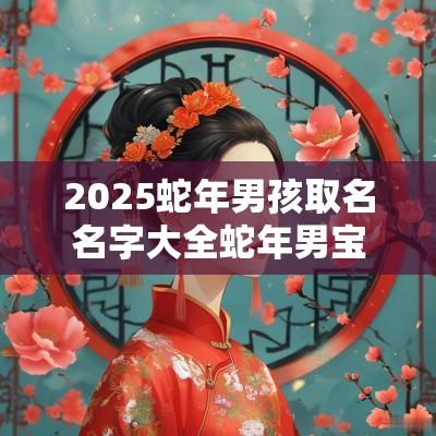 2025蛇年男孩取名名字大全蛇年男宝有出息的名字