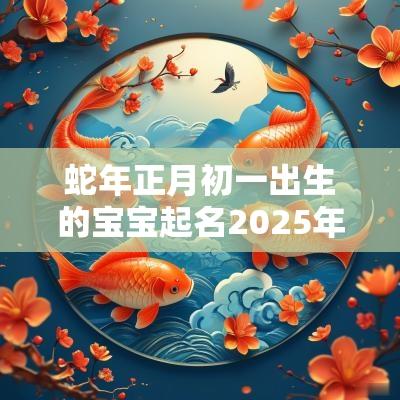 蛇年正月初一出生的宝宝起名2025年属蛇取名宜用字