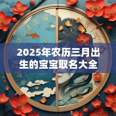 2025年农历三月出生的宝宝取名大全吉祥旺运的名字