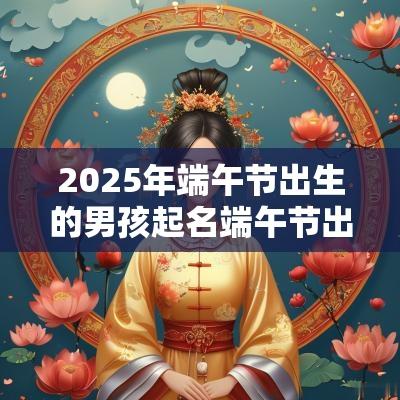 2025年端午节出生的男孩起名端午节出生的男孩取名