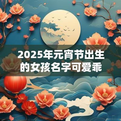 2025年元宵节出生的女孩名字可爱乖巧的女宝宝名字