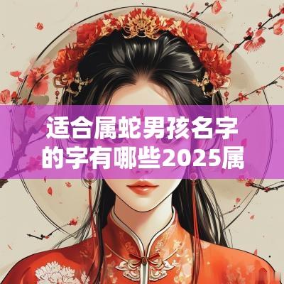 适合属蛇男孩名字的字有哪些2025属蛇宝宝起名大全