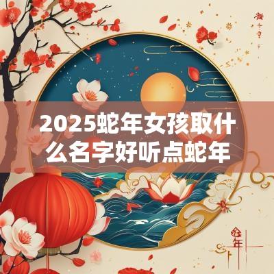 2025蛇年女孩取什么名字好听点蛇年女宝宝起名大全