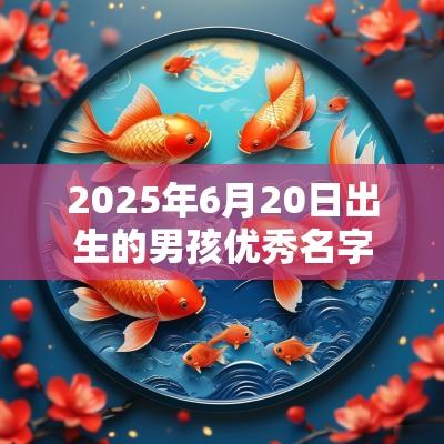 2025年6月20日出生的男孩优秀名字大全起名宜忌