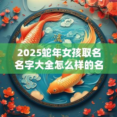 2025蛇年女孩取名名字大全怎么样的名字可以促好运