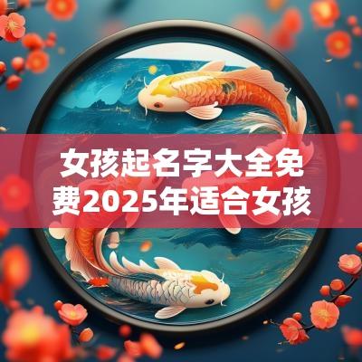 女孩起名字大全免费2025年适合女孩的名字大全免费