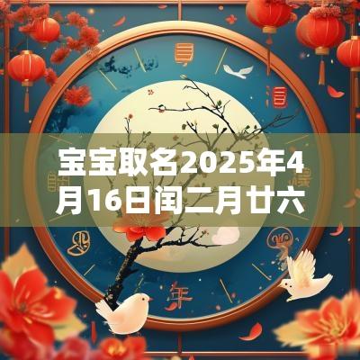 宝宝取名2025年4月16日闰二月廿六生的女孩名字